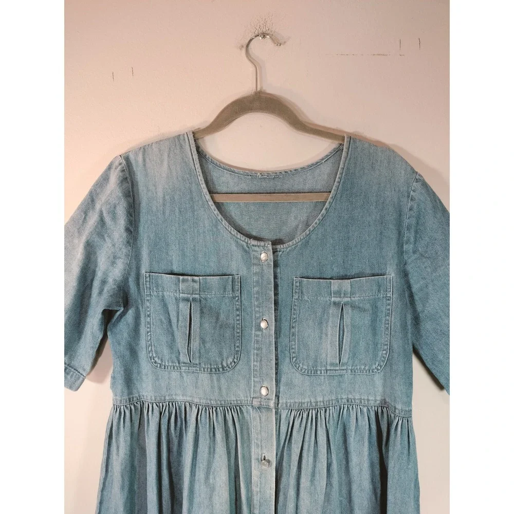 vintage denim maxi dress Denim Maxi Dress main image 0
